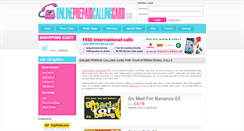 Desktop Screenshot of onlineprepaidcallingcard.com